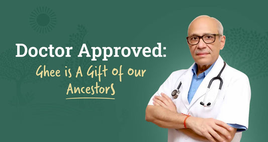 Anveshan spray cans of groundnut oil, desi cow ghee, and olive oil with tagline Diet Like A Pro