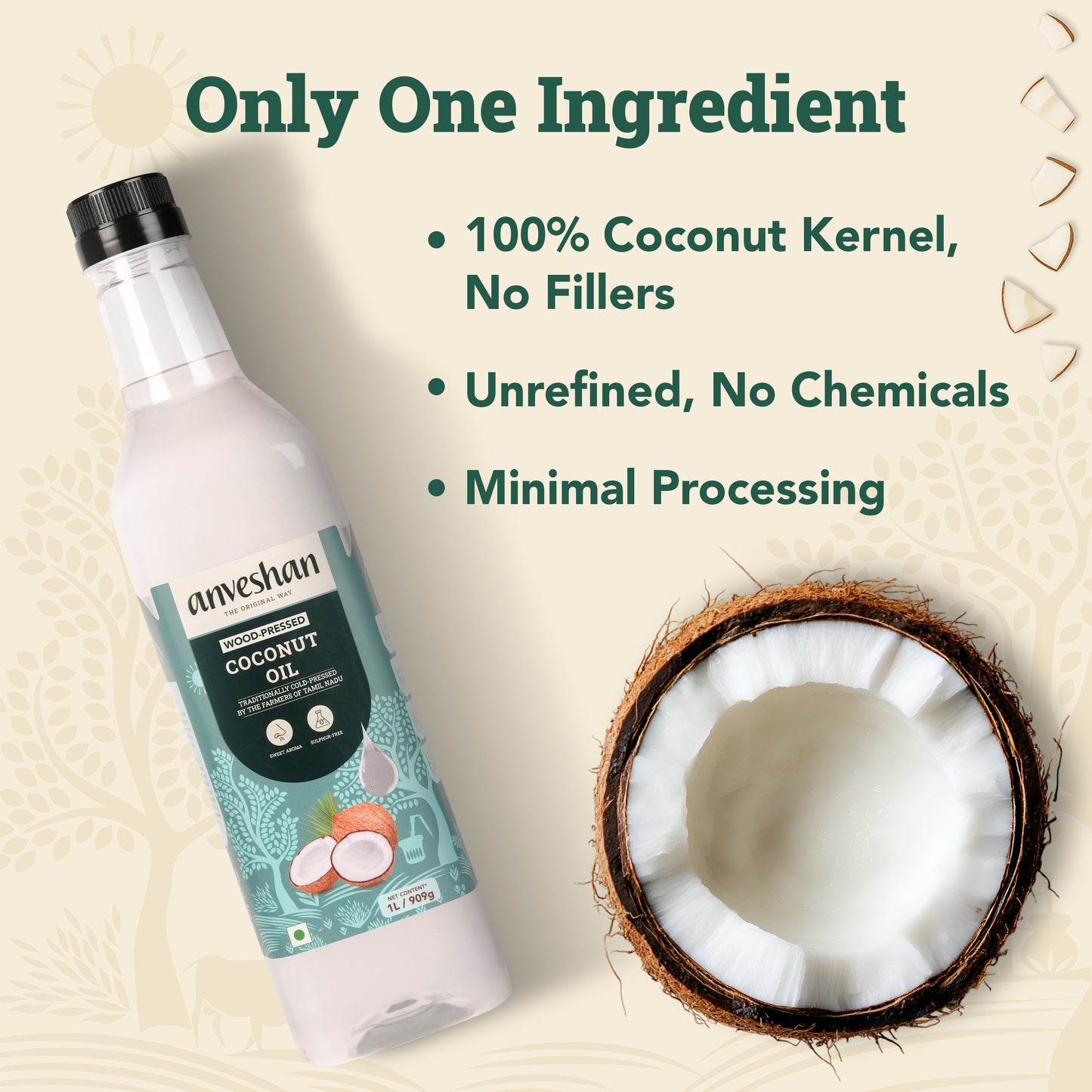 Wood-Pressed Coconut Oil