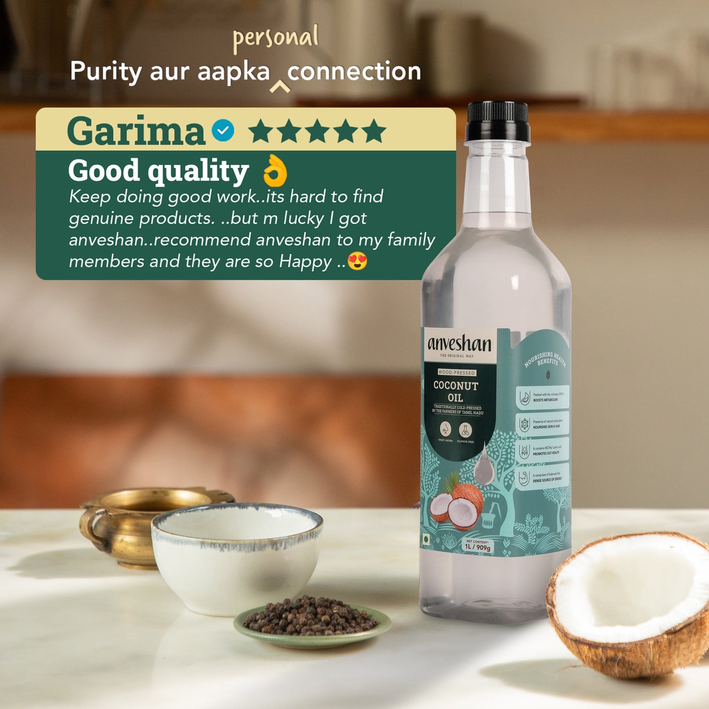 Wood-Pressed Coconut Oil