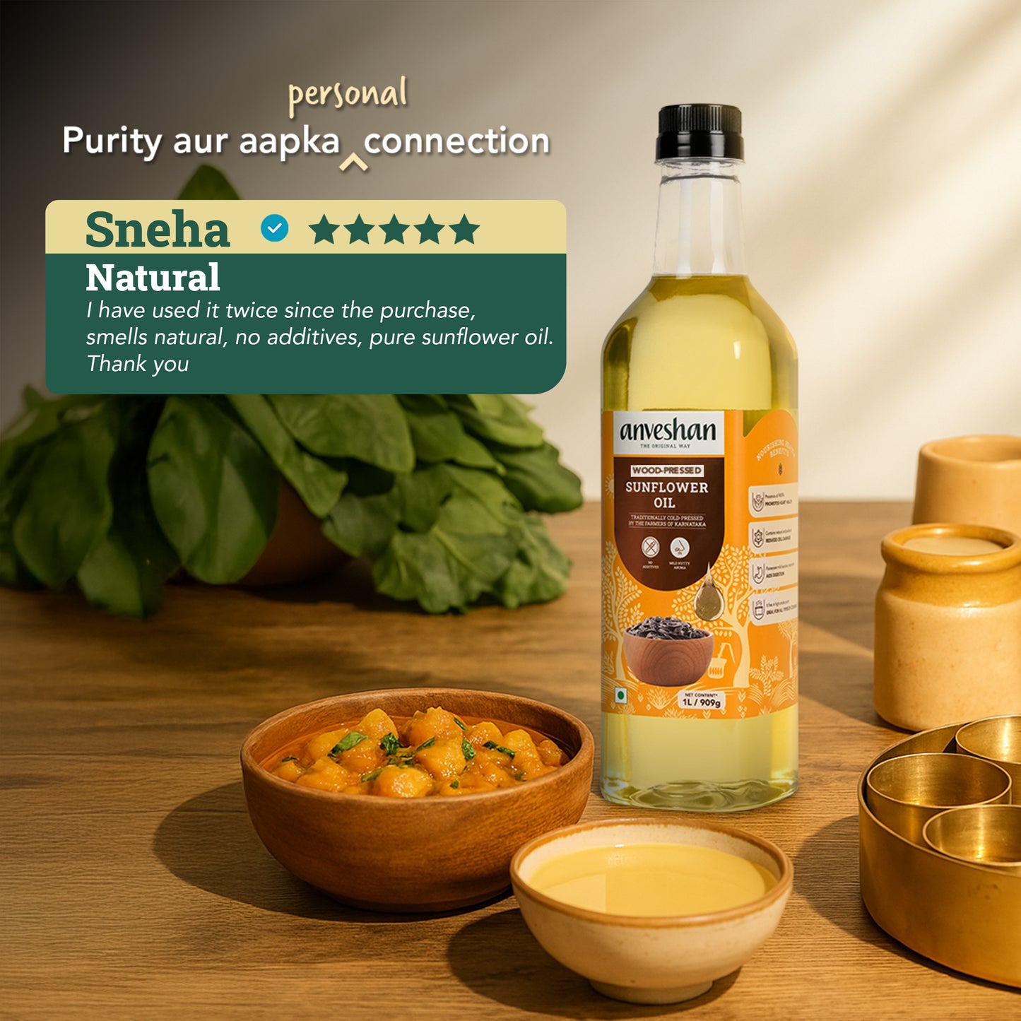 Wood-Pressed Sunflower Oil