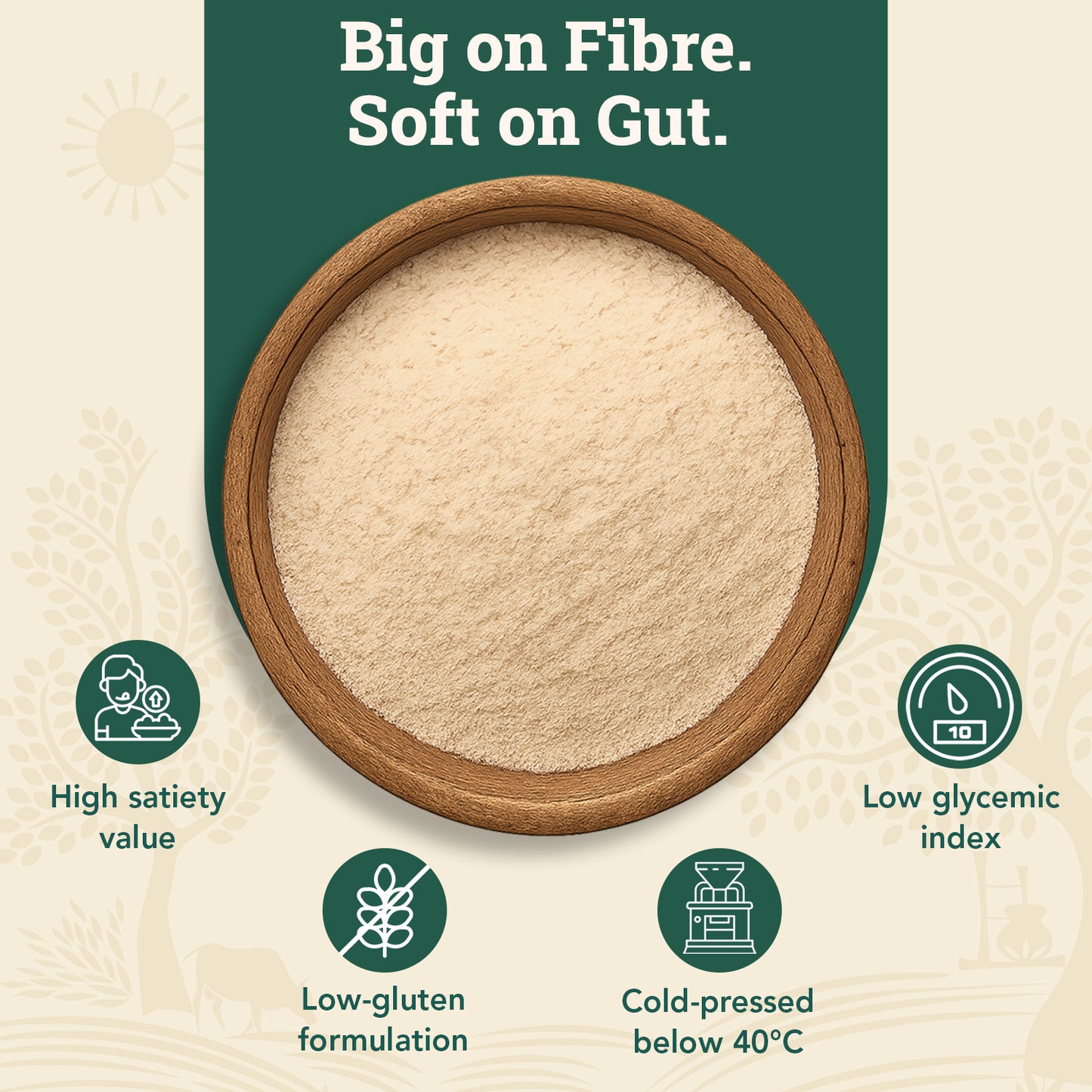 Cold-Pressed Khapli Atta | 100% Emmer Wheat | High Fibre, High Protein