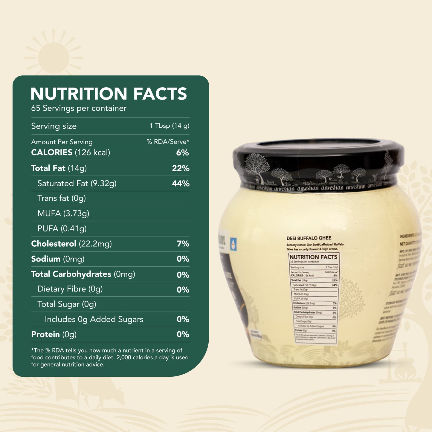 Bilona-Churned Desi Buffalo Ghee