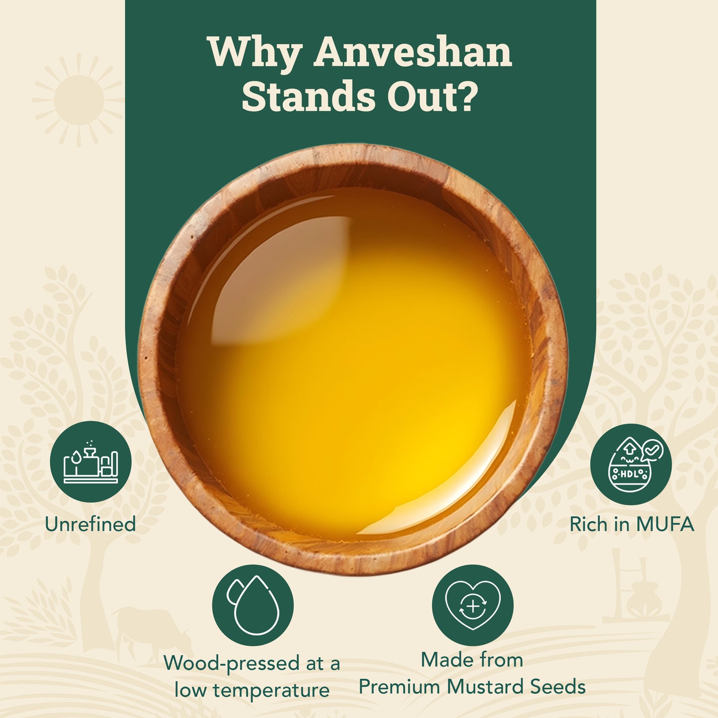 Wood-Pressed Yellow Mustard Oil