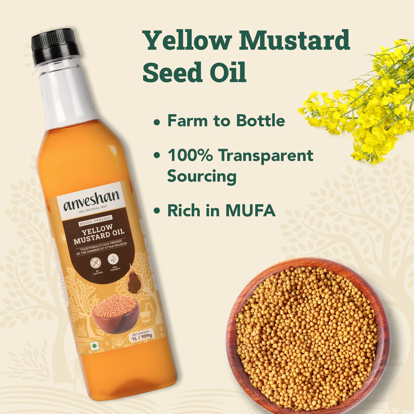 Wood-Pressed Yellow Mustard Oil
