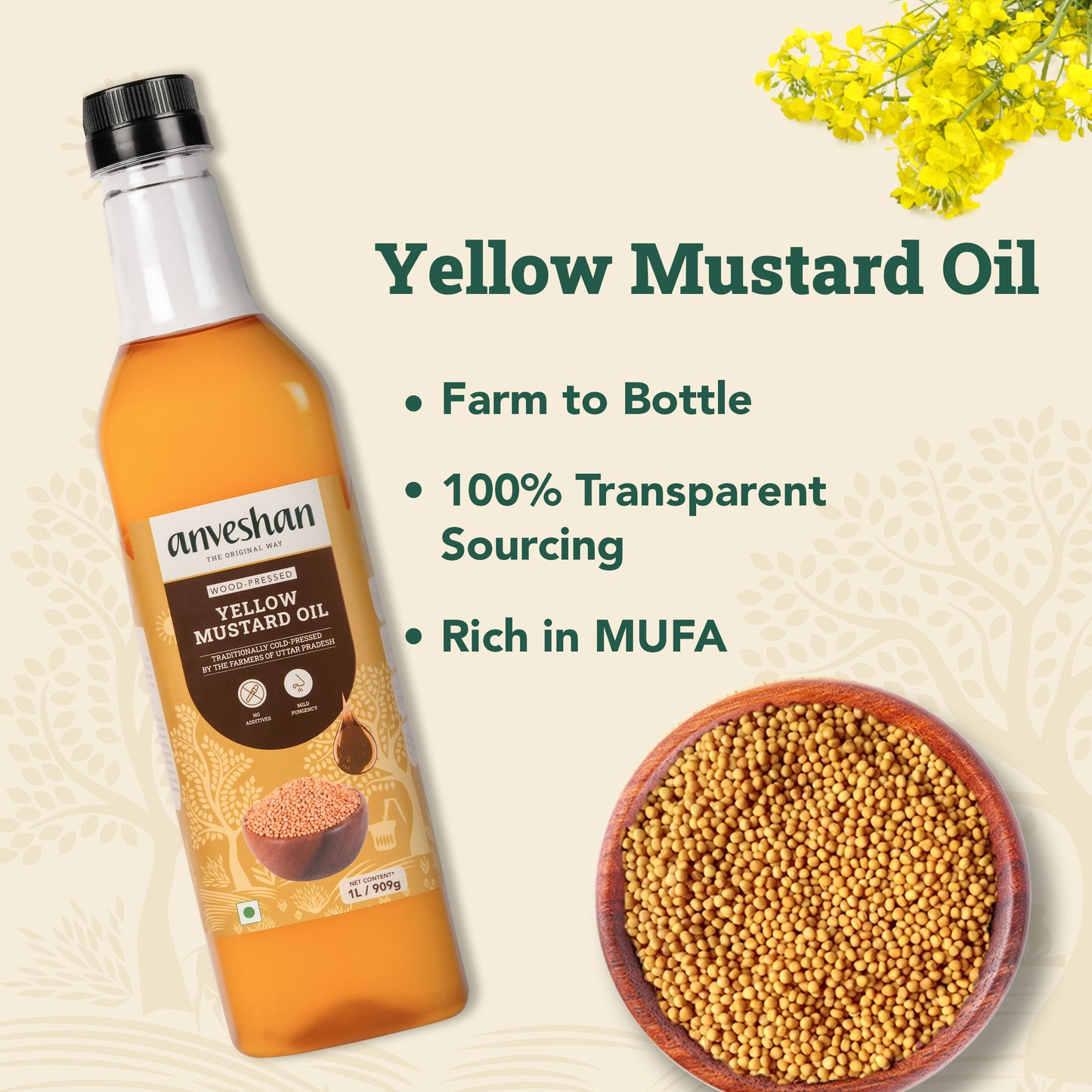 Wood-Pressed Yellow Mustard Oil
