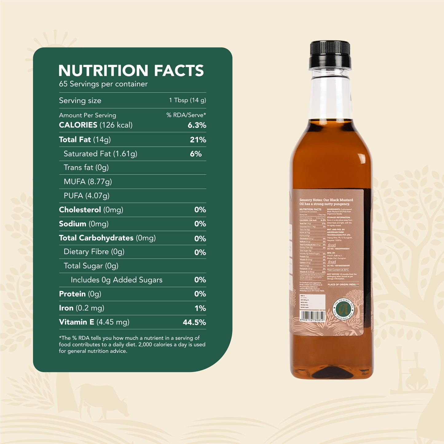 Wood-Pressed Black Mustard Oil