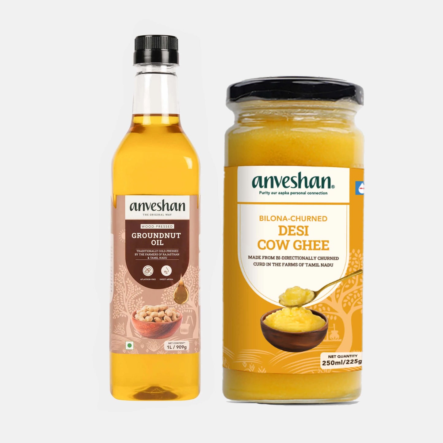 A2 Cow Ghee and Wood Pressed Groundnut Oil