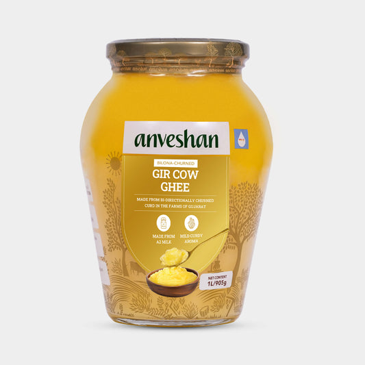 a2 gir cow ghee bilona churned in glass jar