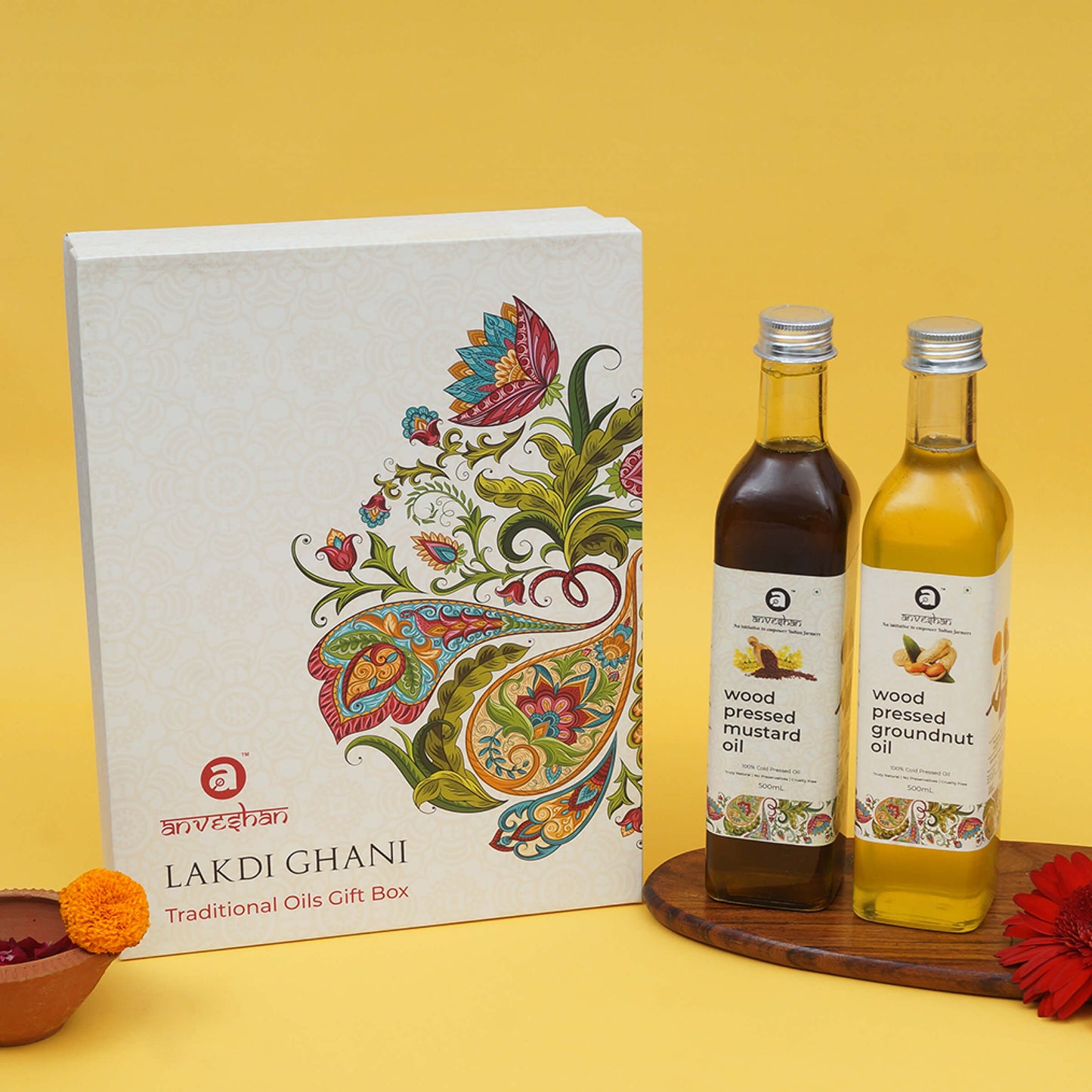 Anveshan Lakdi Ghani Traditional Oil Gift Box