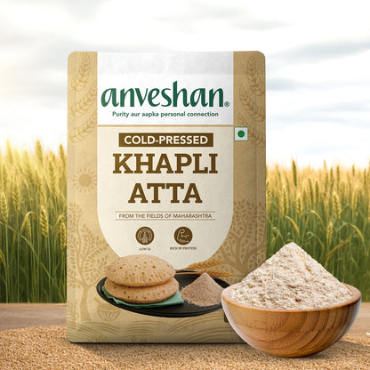 Cold-Pressed Khapli Atta | 100% Emmer Wheat | High Fibre, High Protein