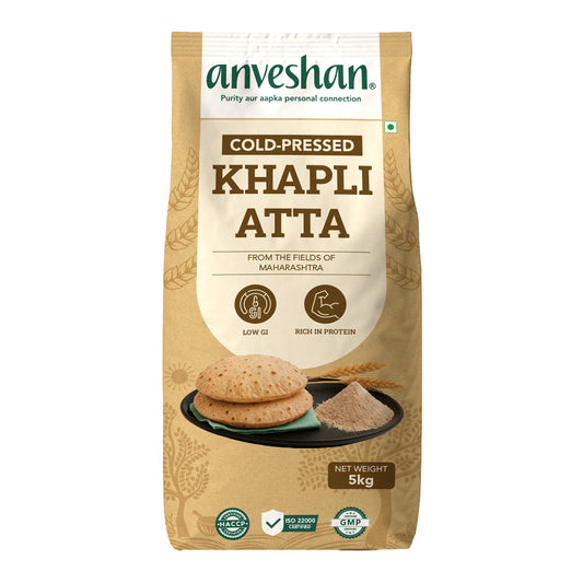Cold-Pressed Khapli Atta | 100% Emmer Wheat | High Fibre, High Protein