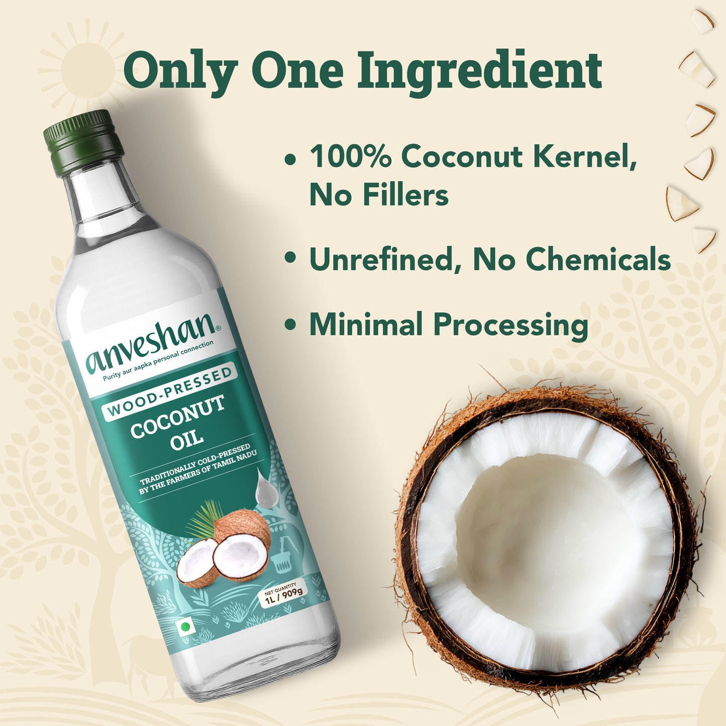 Wood-Pressed Coconut Oil