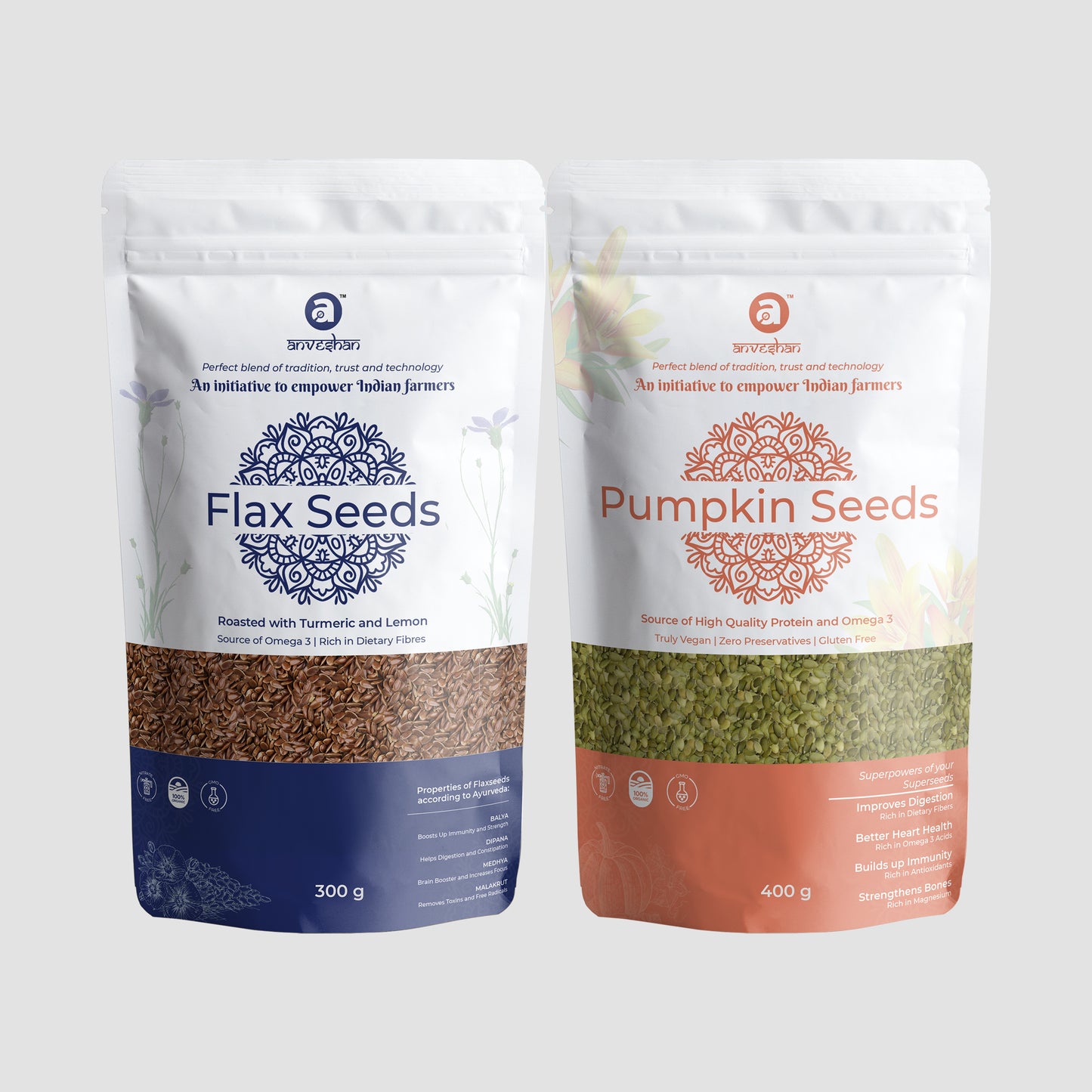 Pumpkin and Roasted Flax Seeds Combo