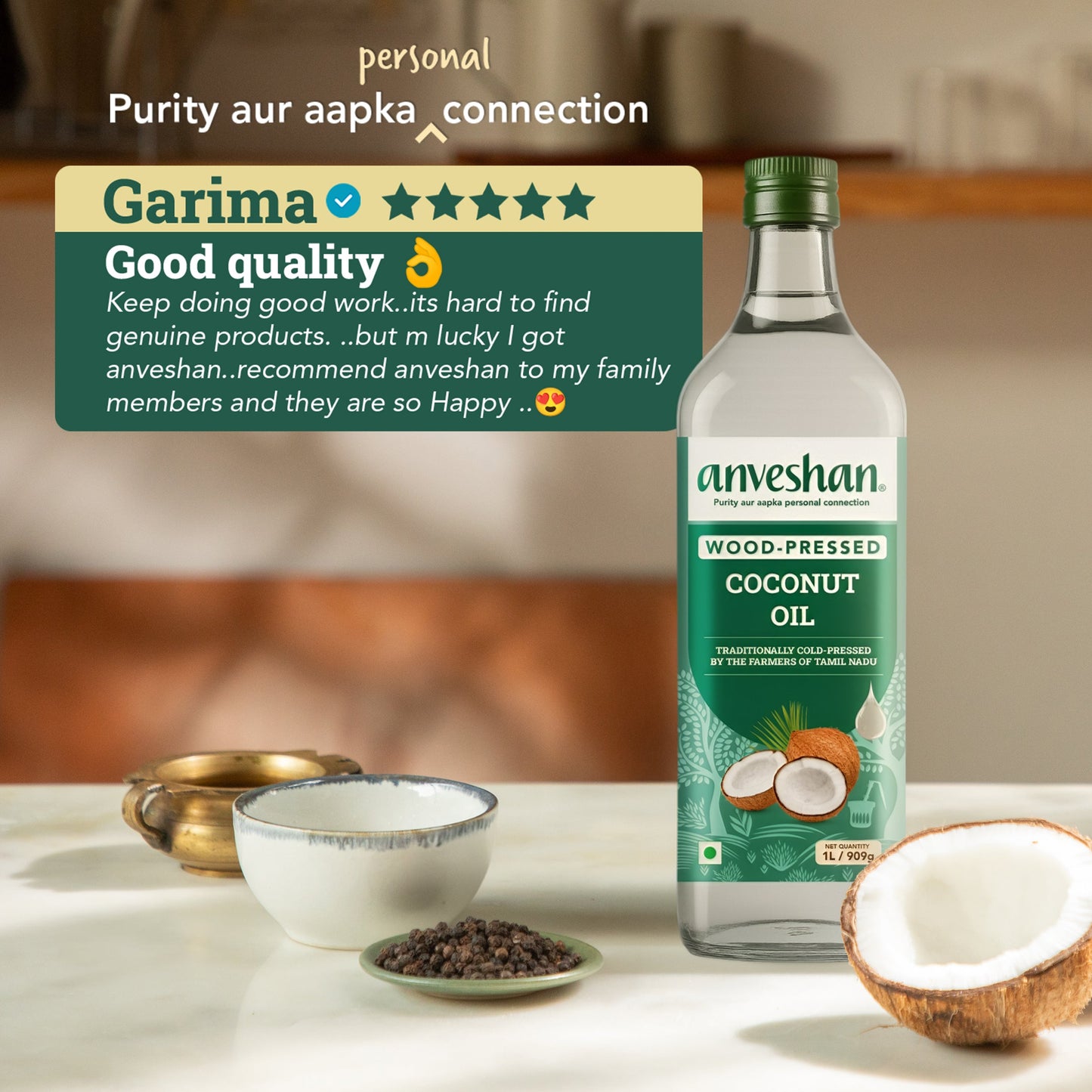 Wood-Pressed Coconut Oil