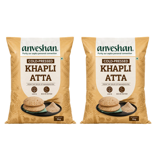 Khapli Aata 5 Kg Combo Pack of 2