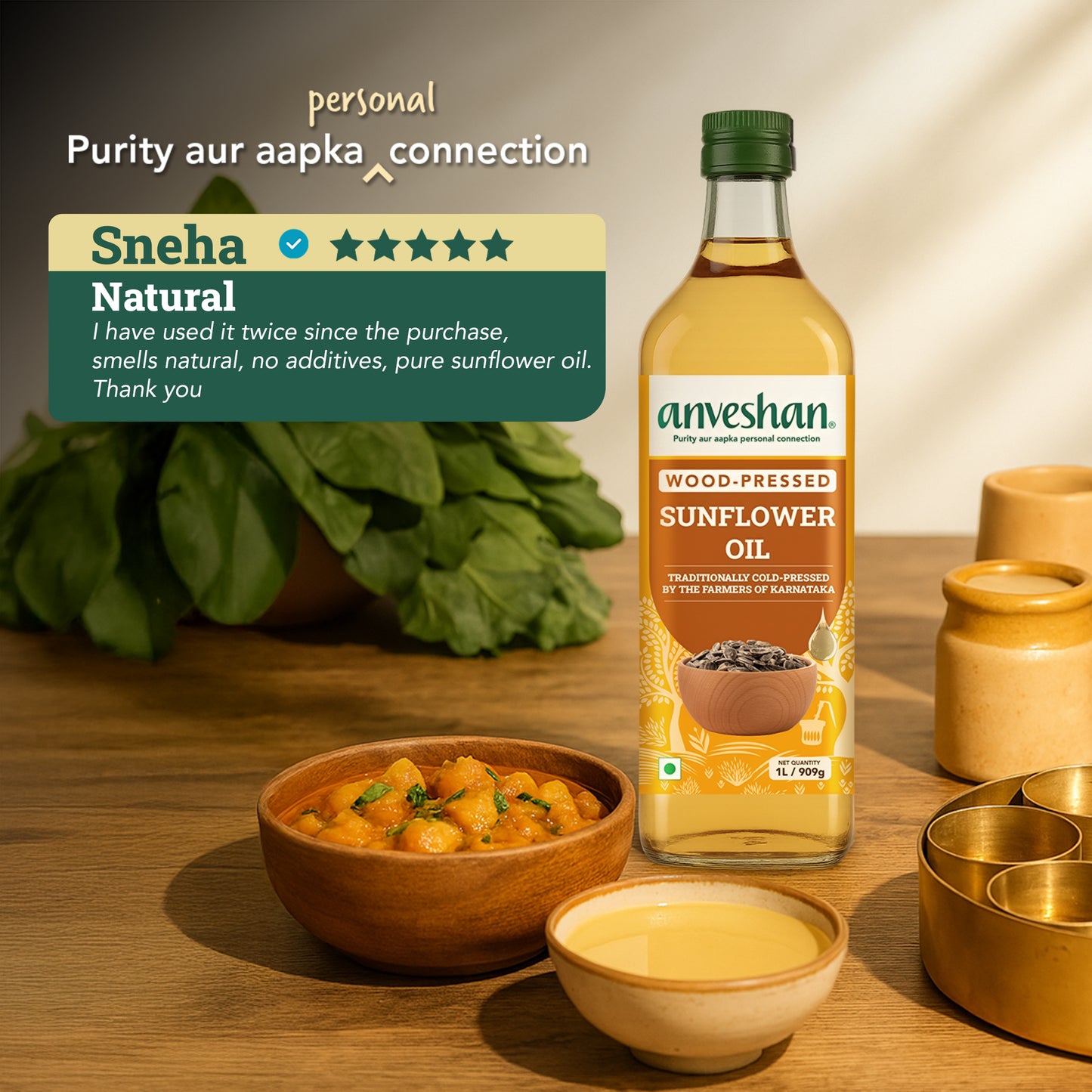 Wood-Pressed Sunflower Oil