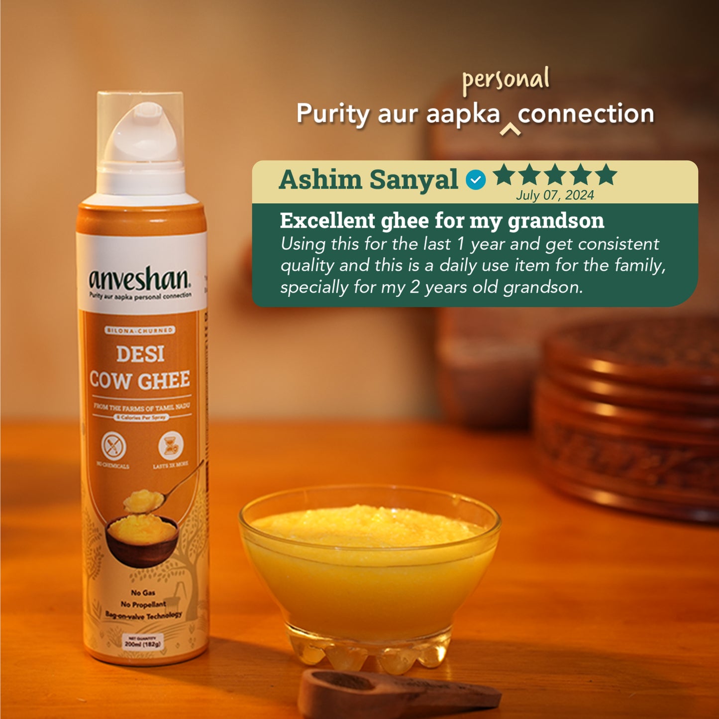 Desi Cow Ghee - Spray Can