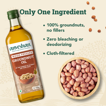 Wood-Pressed Groundnut Oil