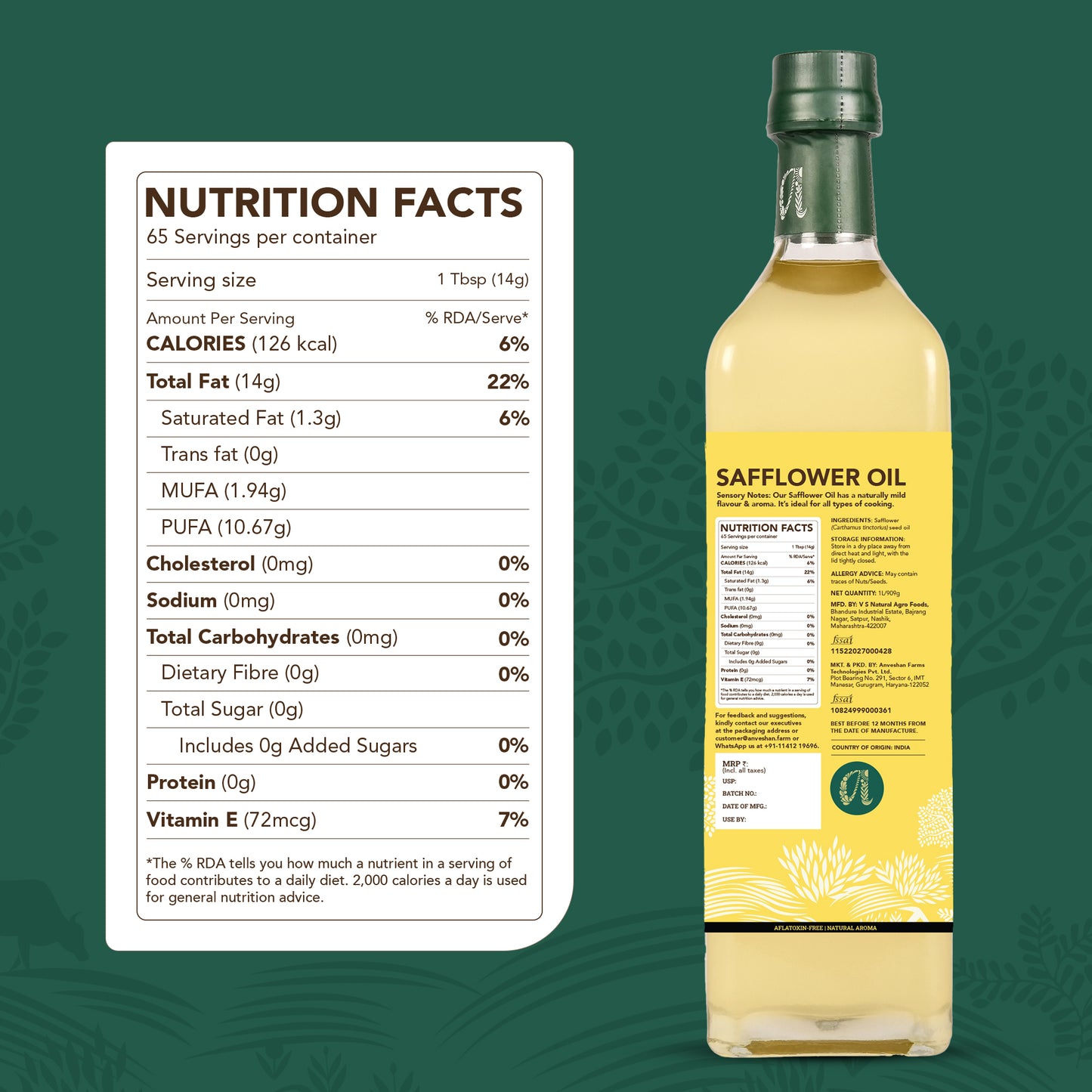 Cold-Pressed Safflower Oil