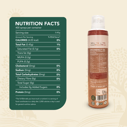 Wood-pressed Groundnut Oil- Spray Can