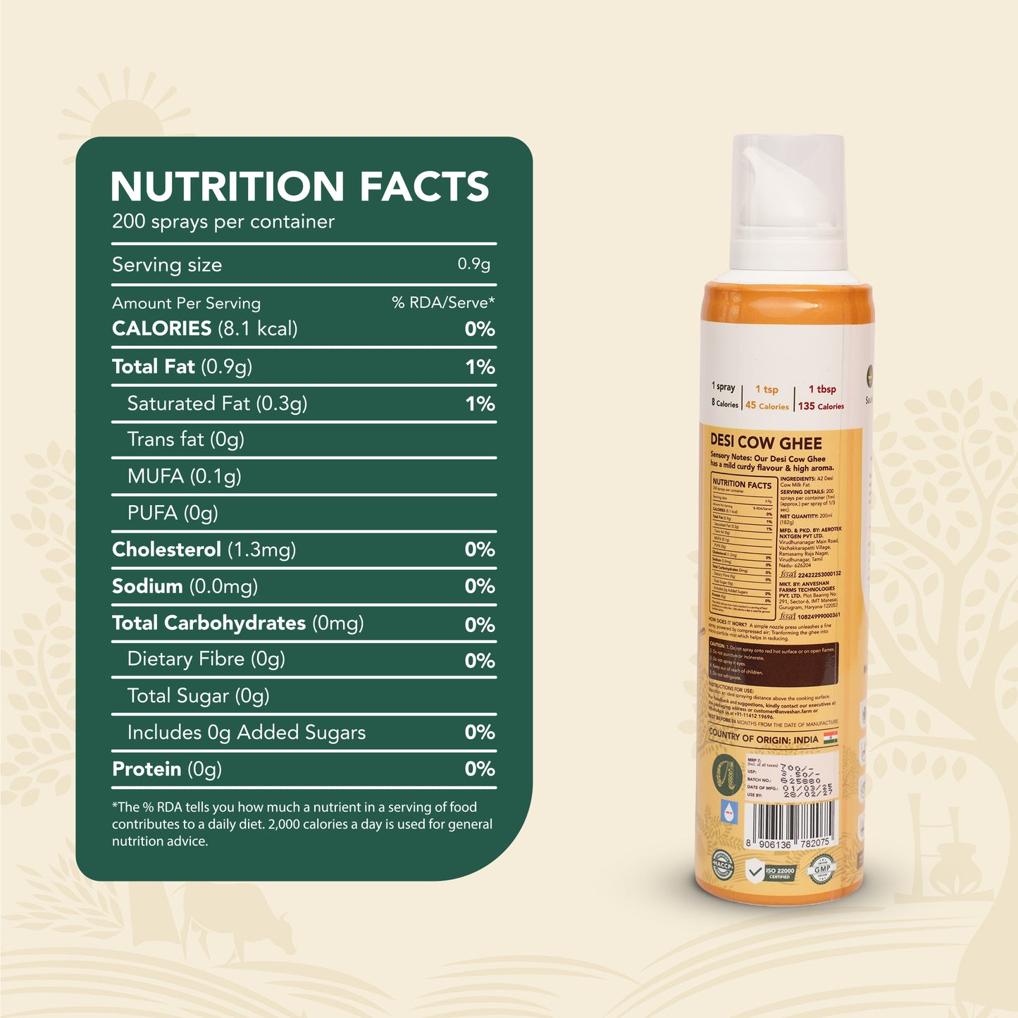 Desi Cow Ghee - Spray Can