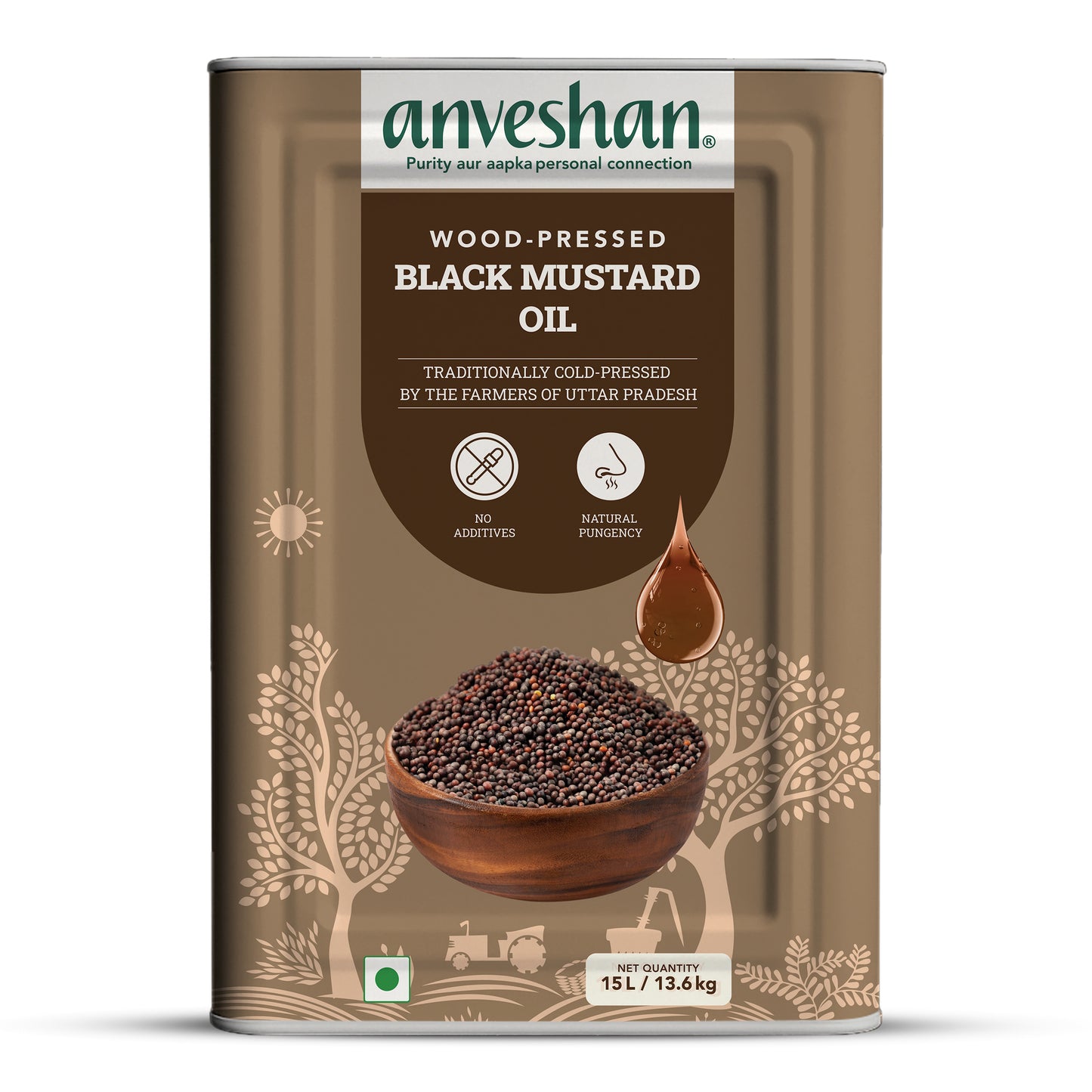 Wood-Pressed Black Mustard Oil