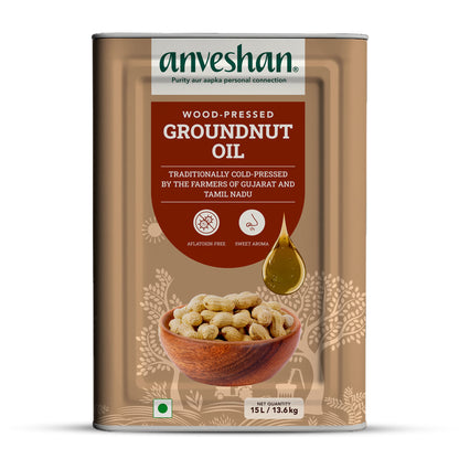 Wood-Pressed Groundnut Oil