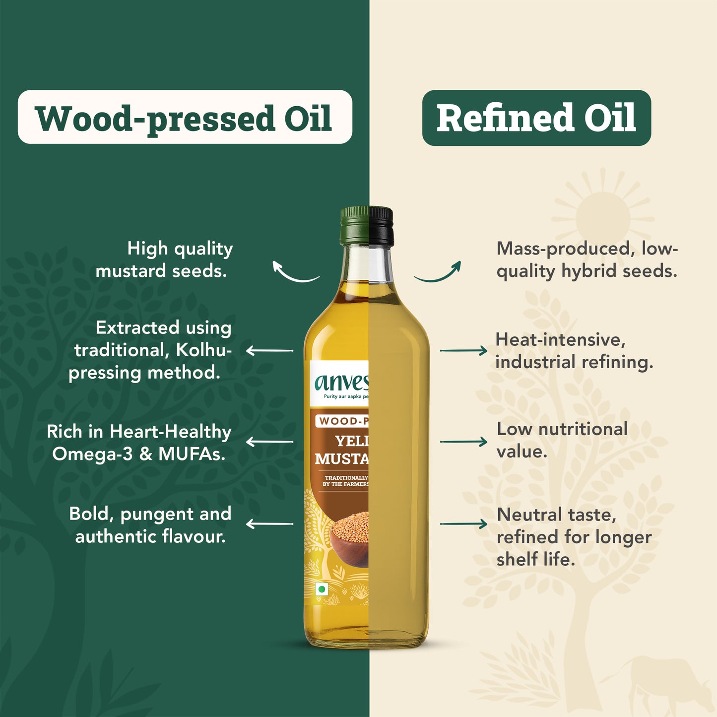 Wood-Pressed Yellow Mustard Oil