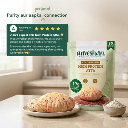 High Protein Atta 1kg (Pack of 2) + Khapli Atta 2kg + Khapli Multigrain Atta 2kg — Family Pack of 4