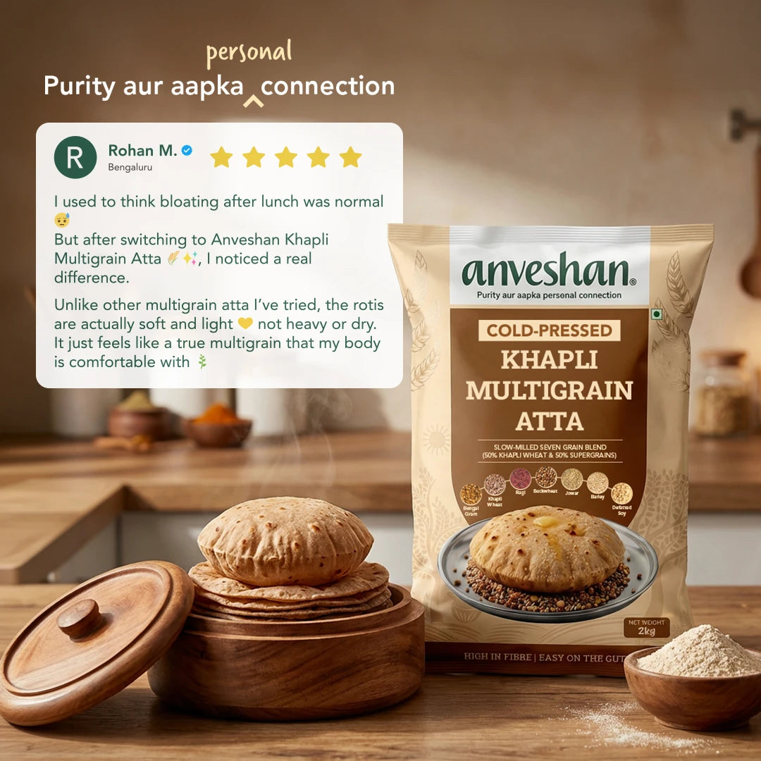Khapli Multigrain Atta 2Kg Combo Pack of 2