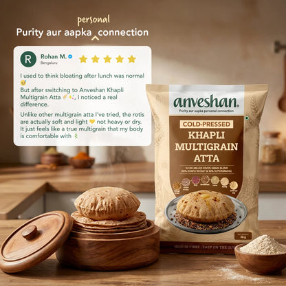 Khapli Atta 5kg + Khapli Multigrain Atta 5kg — Pack of 2