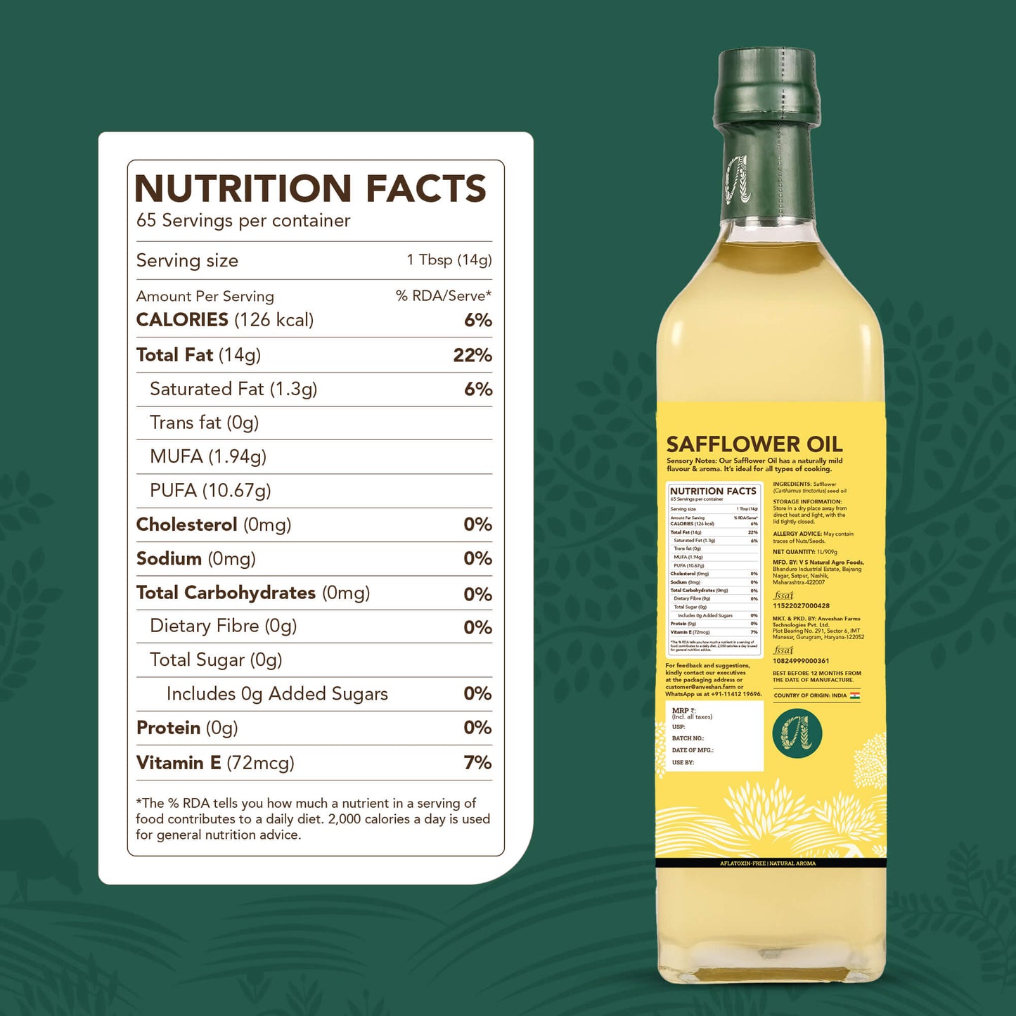 Cold-Pressed Safflower Oil