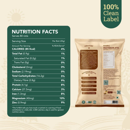 Khapli Multigrain Atta 2Kg Combo Pack of 2