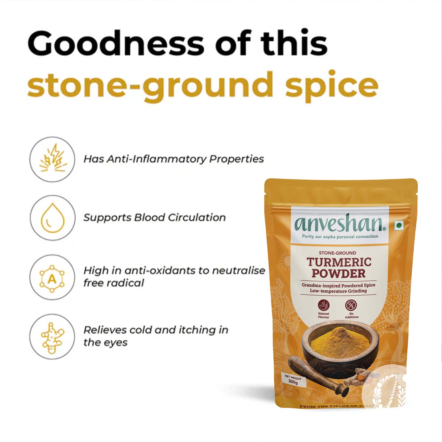Stone-Ground Turmeric Powder