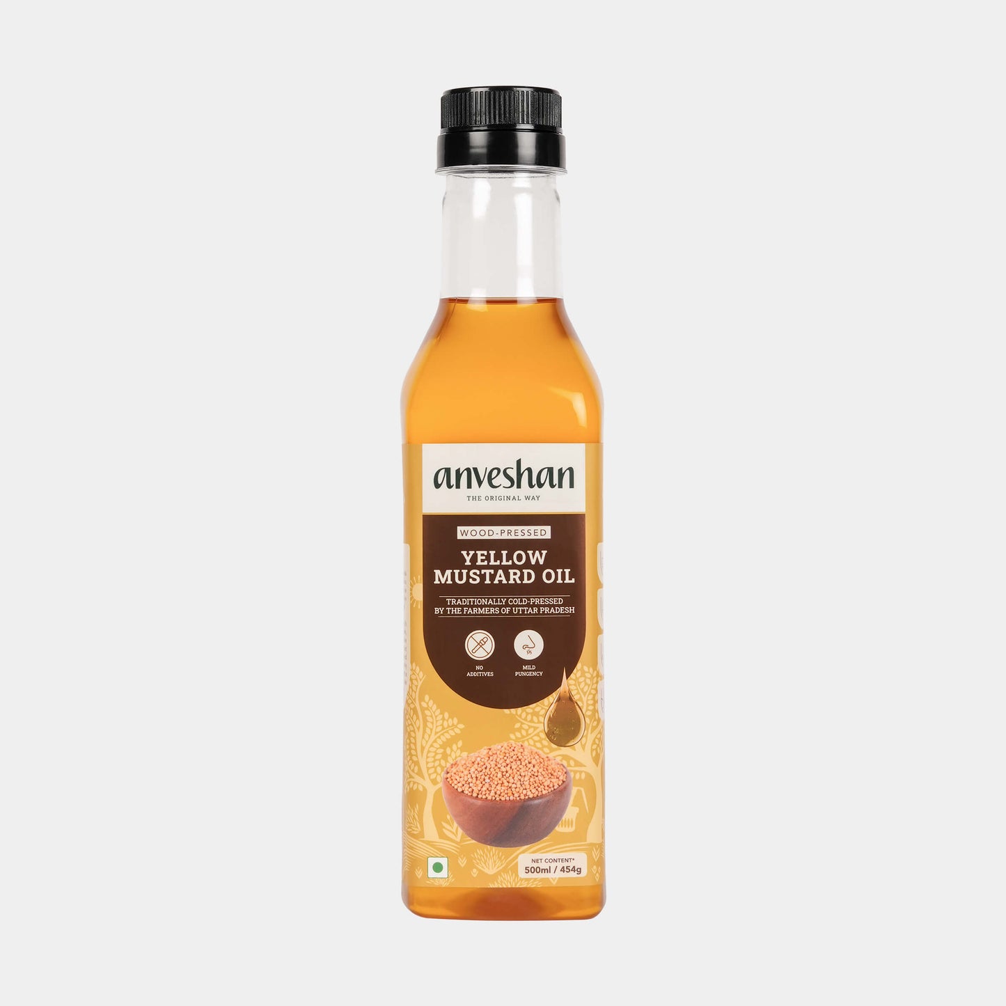 Yellow Mustard Oil Plastic Bottle (500ml)