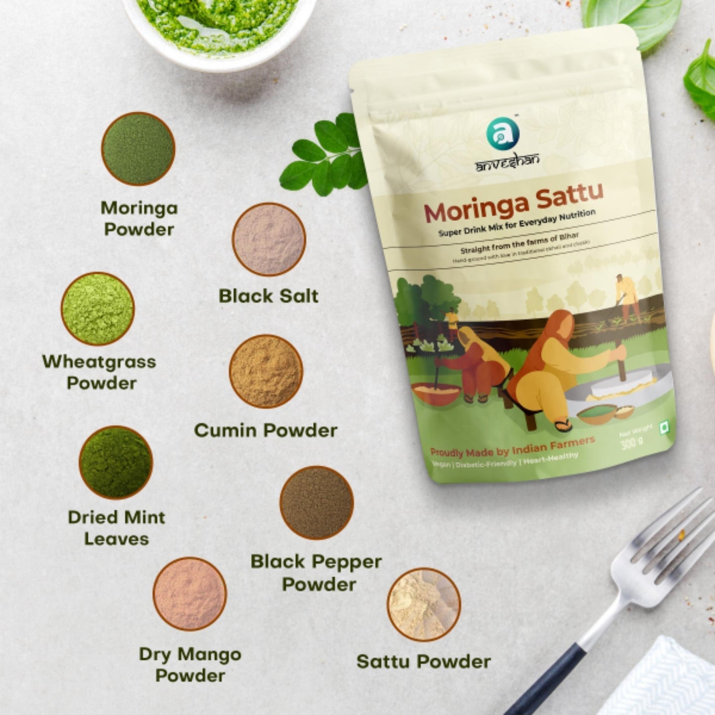 Moringa Sattu Drink Mix