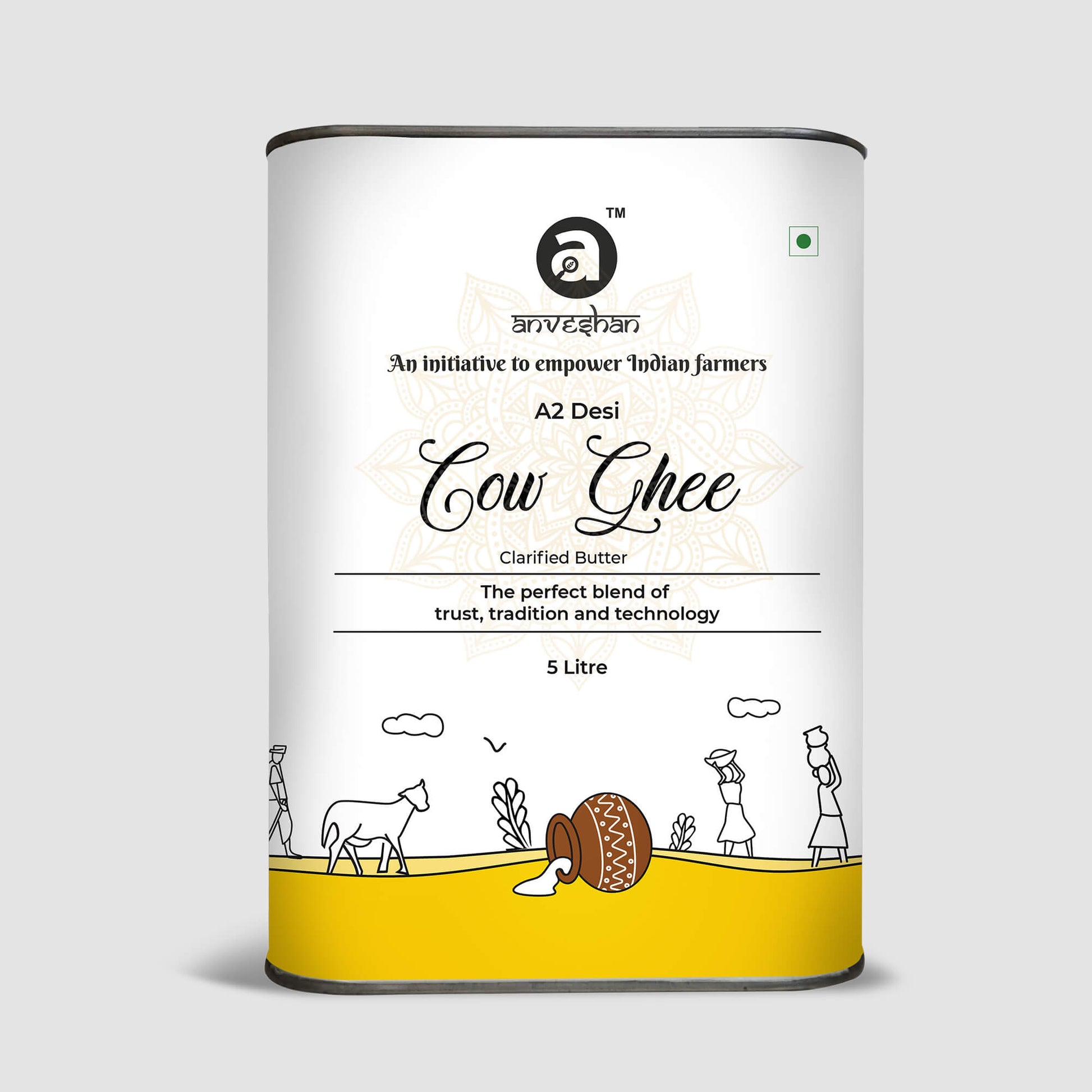 A2 Desi Hallikar Cow Ghee - Anveshan