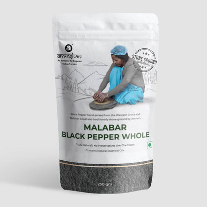 Malabar Black Pepper Whole - Anveshan