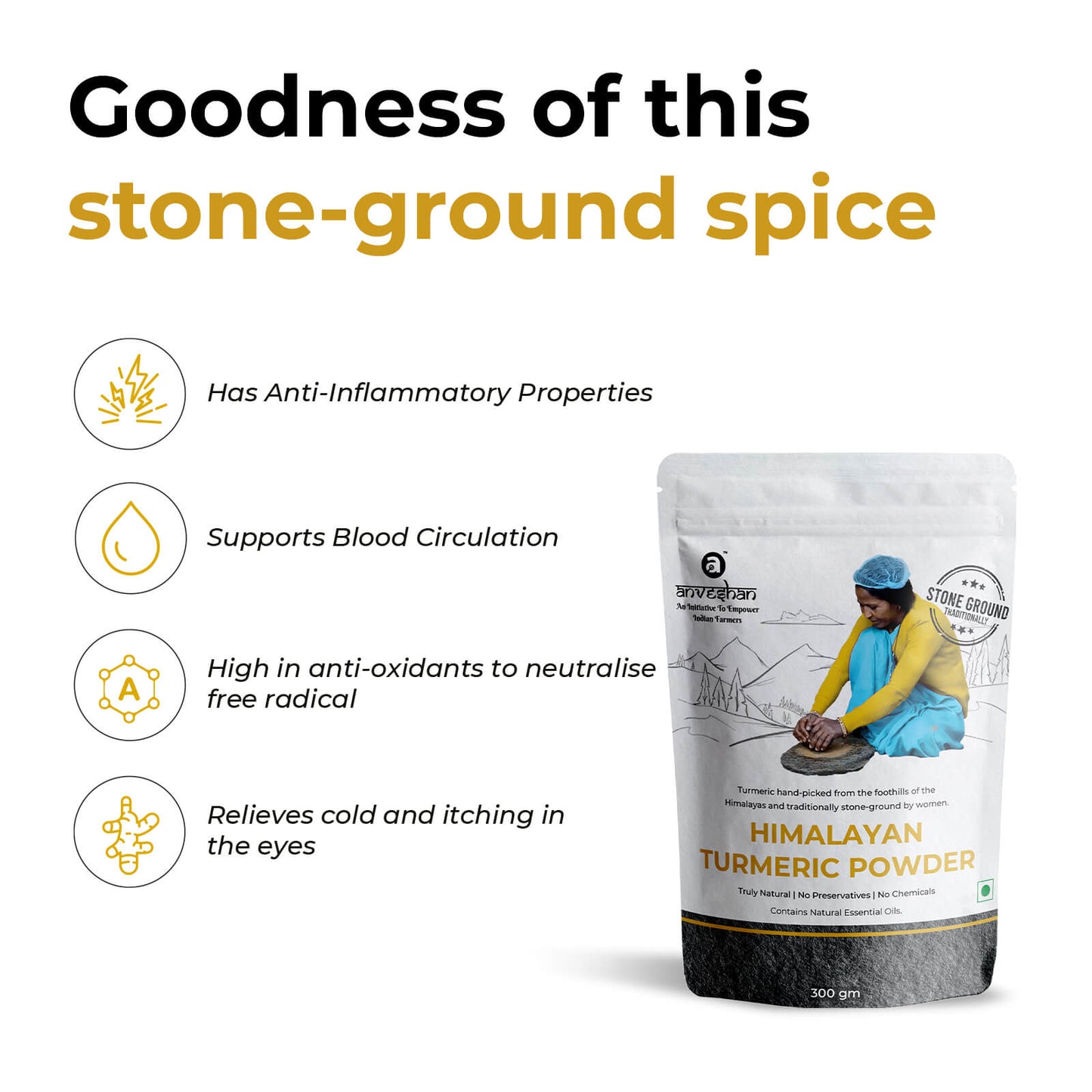 Stone-Ground Turmeric Powder